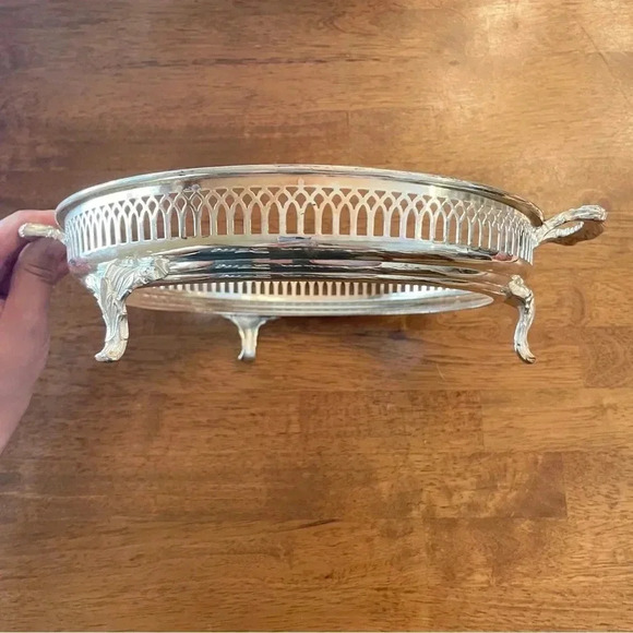 Vintage WMF - IKORA 10 Inch Metal Serving Dish Stand, Stand Only Silver Tone - Picture 1 of 8